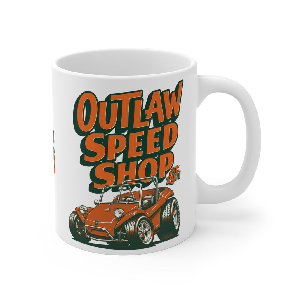 Outlaw Speed Shop, Air Cooled Life, Tooned-Coffee Mug —11oz