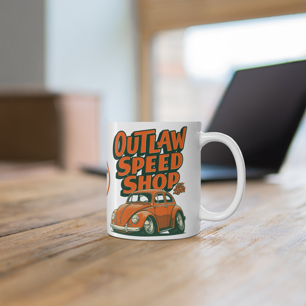 Outlaw Speed Shop, Buggin', Tooned-Coffee Mug —11oz