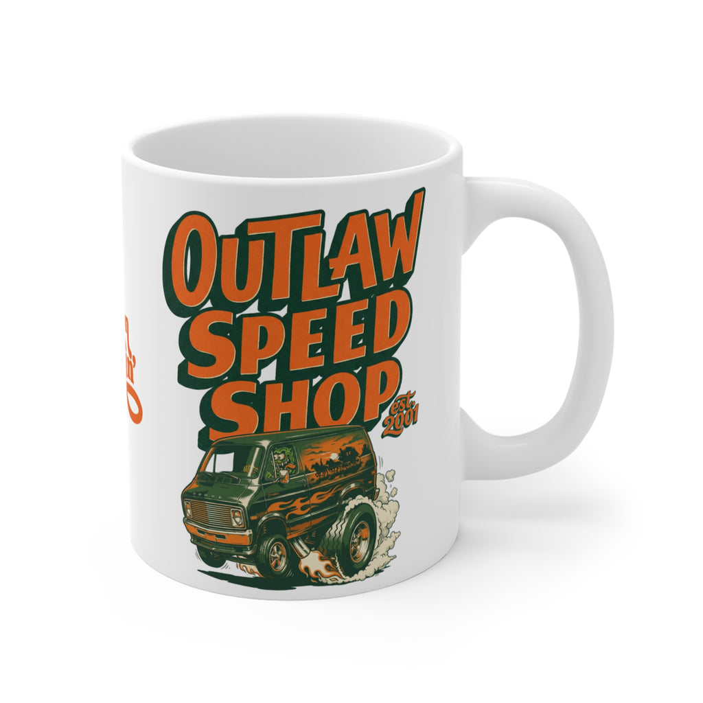 Outlaw Speed Shop, Vannin', Tooned-Coffee Mug —11oz