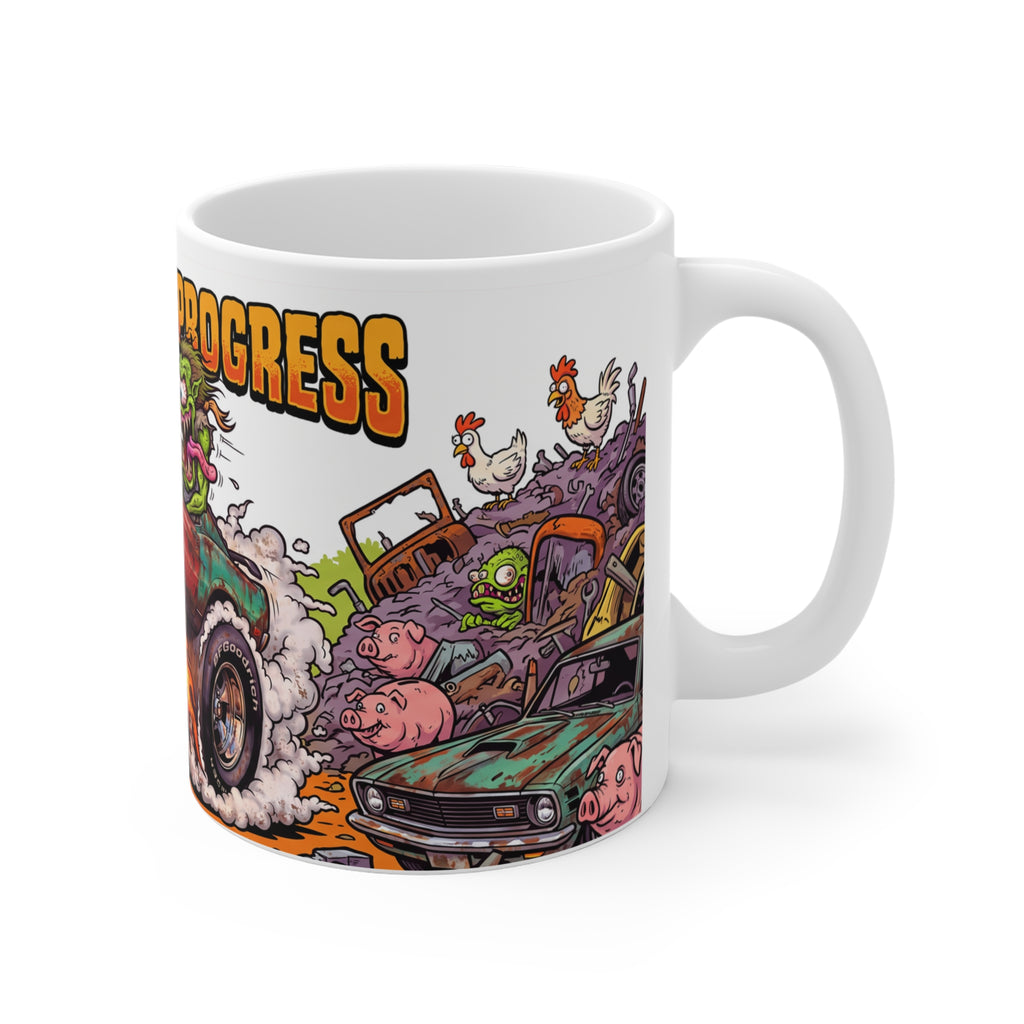 Barnyard Find Mustang Monster Rods Garage Coffee Mug —11oz