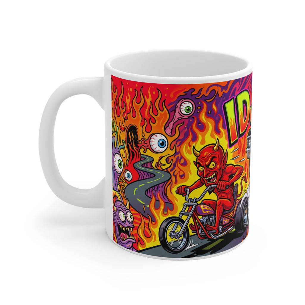 Inspired by Supernatural, IDJITS! Monster Rods Garage Coffee Mug —11oz