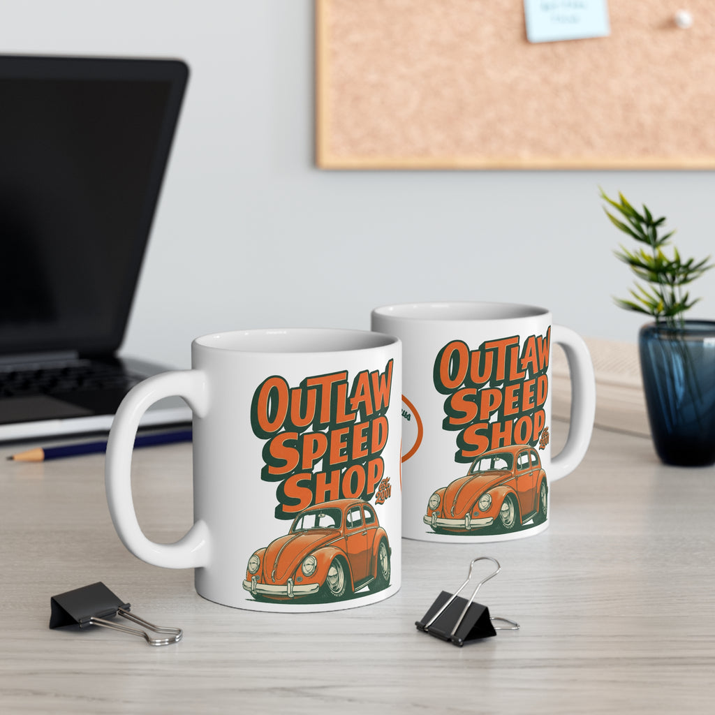 Outlaw Speed Shop, Buggin', Tooned-Coffee Mug —11oz