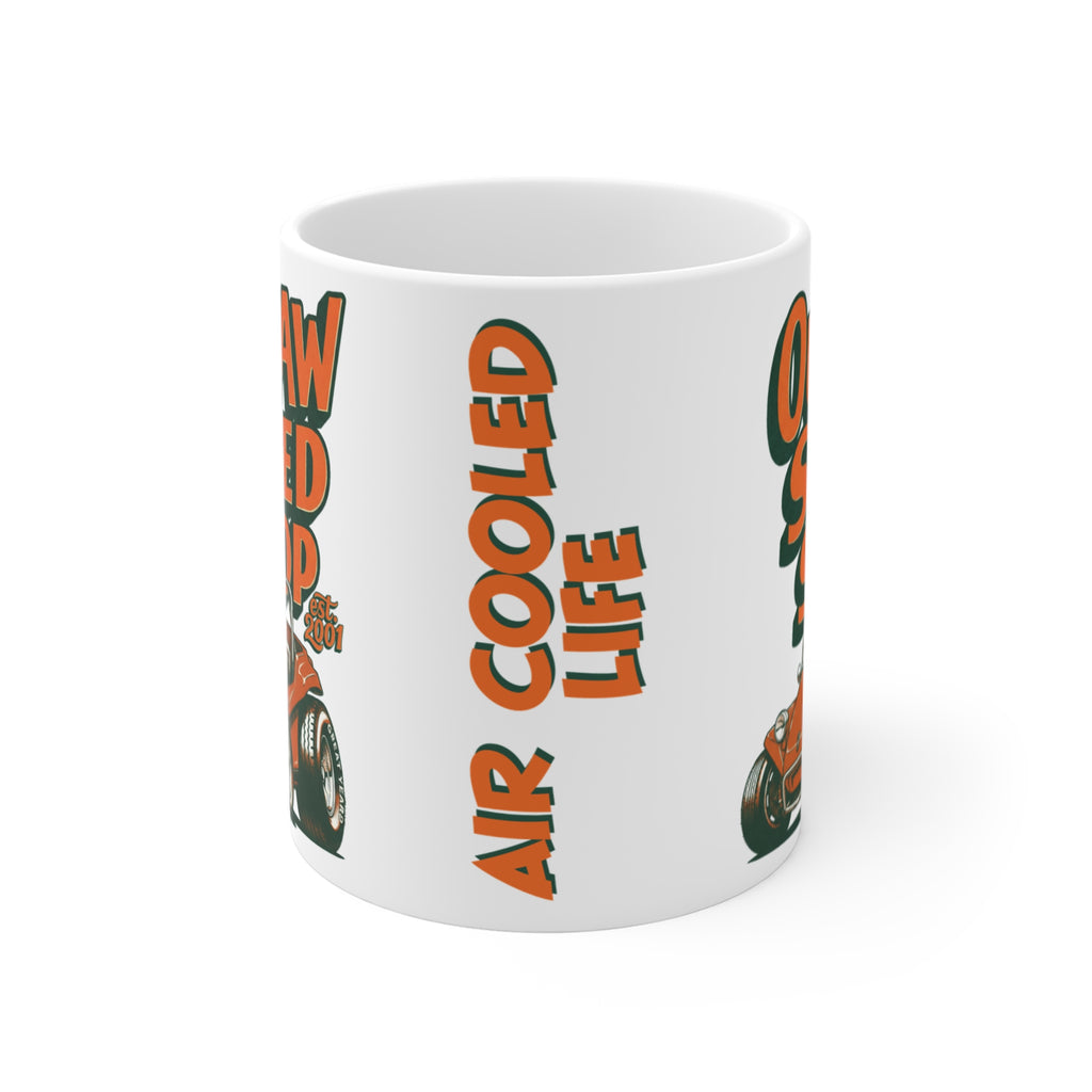 Outlaw Speed Shop, Air Cooled Life, Tooned-Coffee Mug —11oz