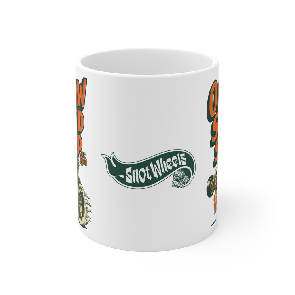 Outlaw Speed Shop, Snot Wheels Bone Rattler-Coffee Mug —11oz