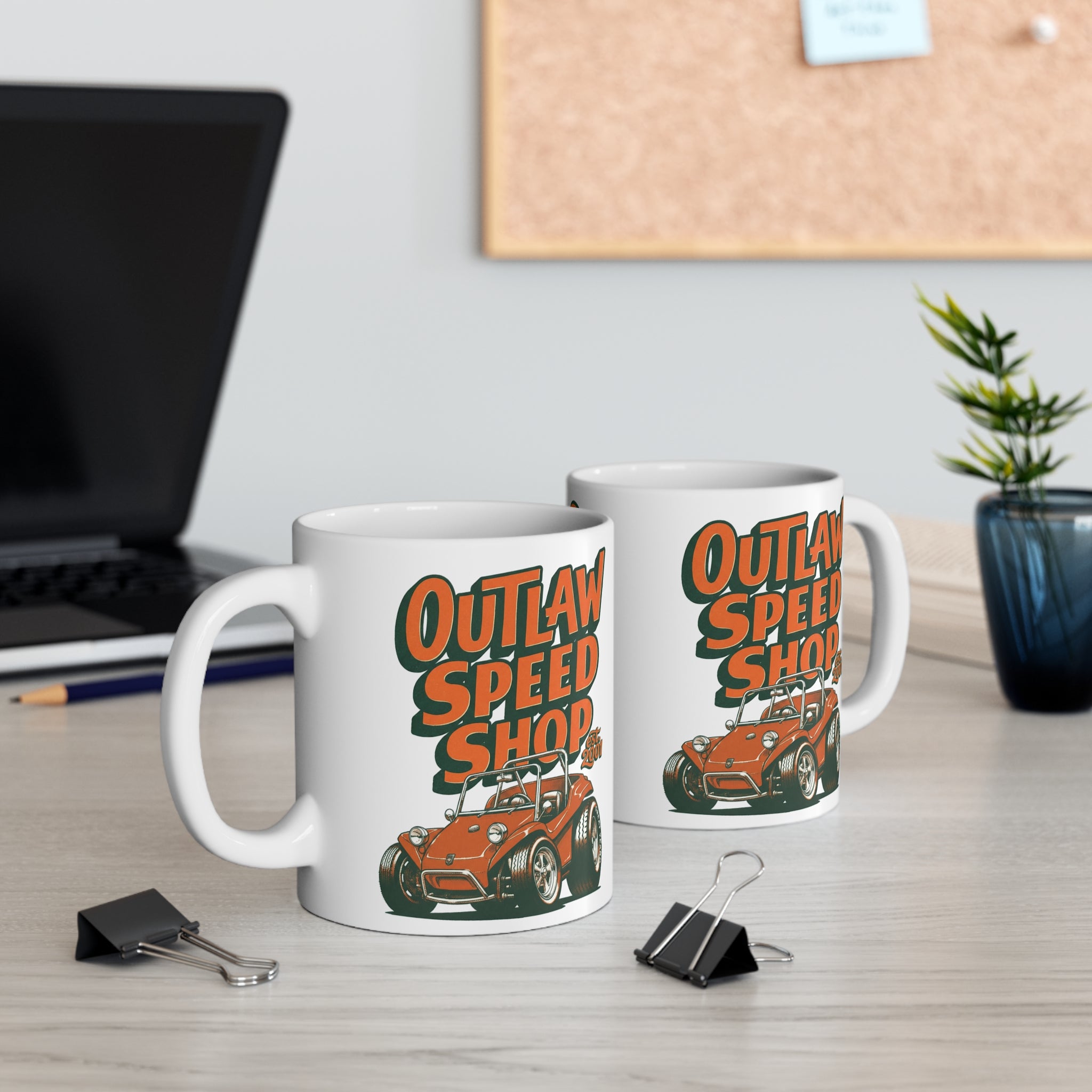 Outlaw Speed Shop, Air Cooled Life, Tooned-Coffee Mug —11oz