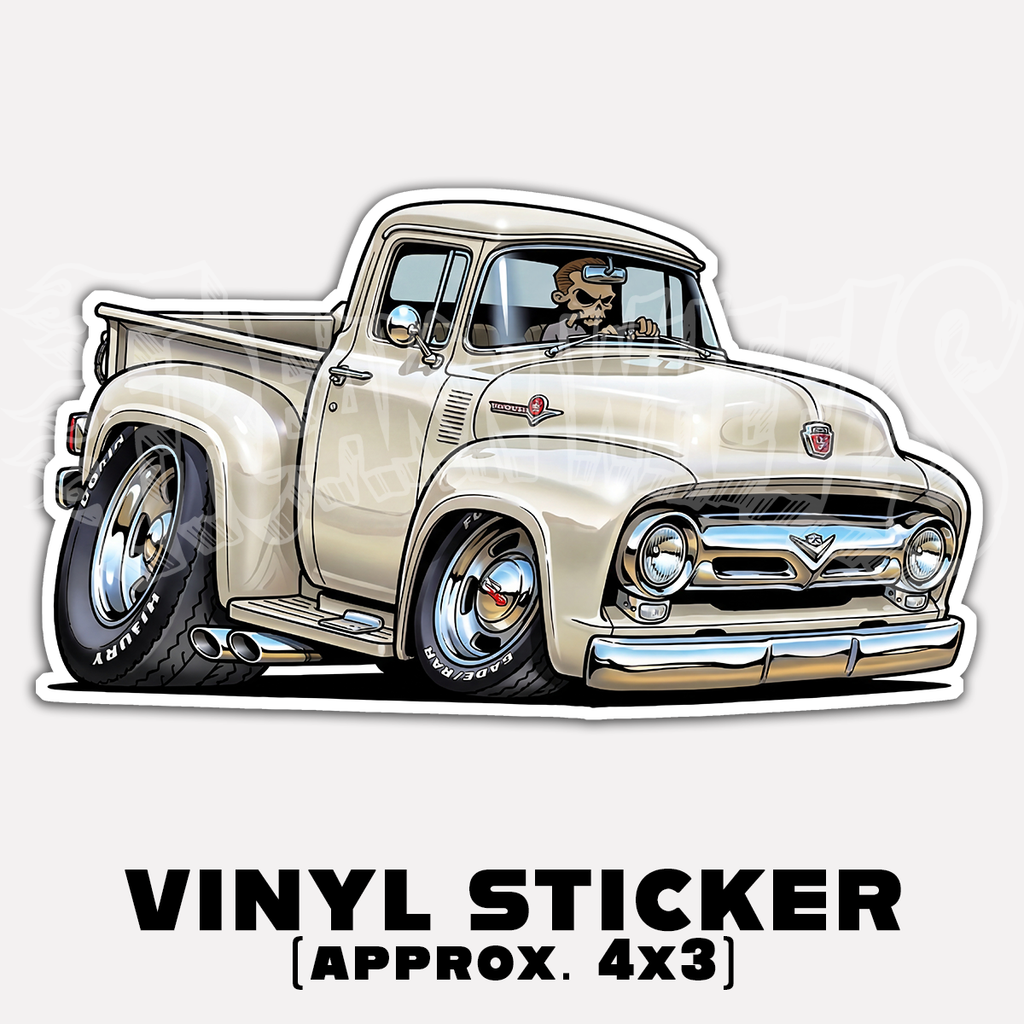 Tooned 55 Ford F100 Vinyl STICKER