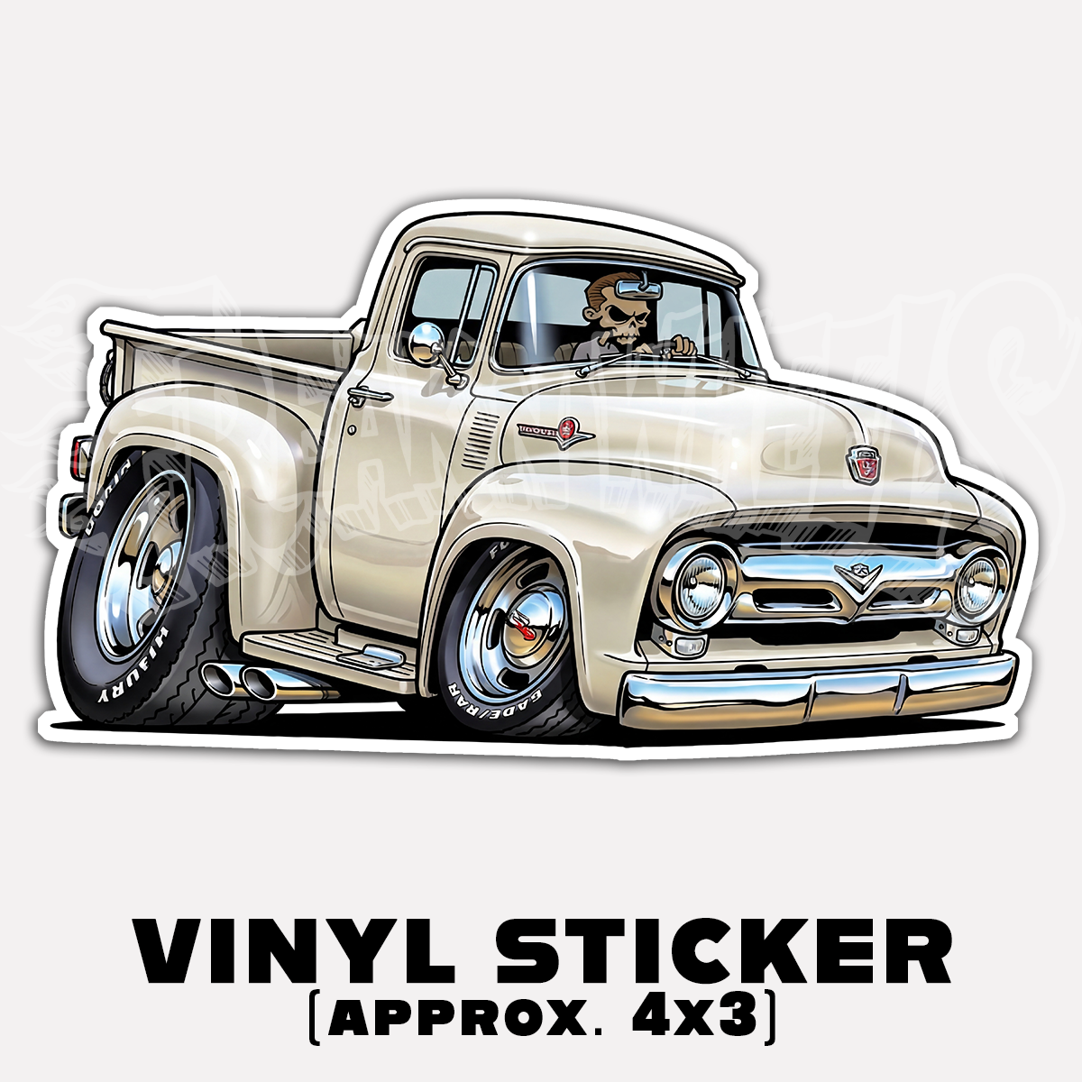 Tooned 55 Ford F100 Vinyl STICKER