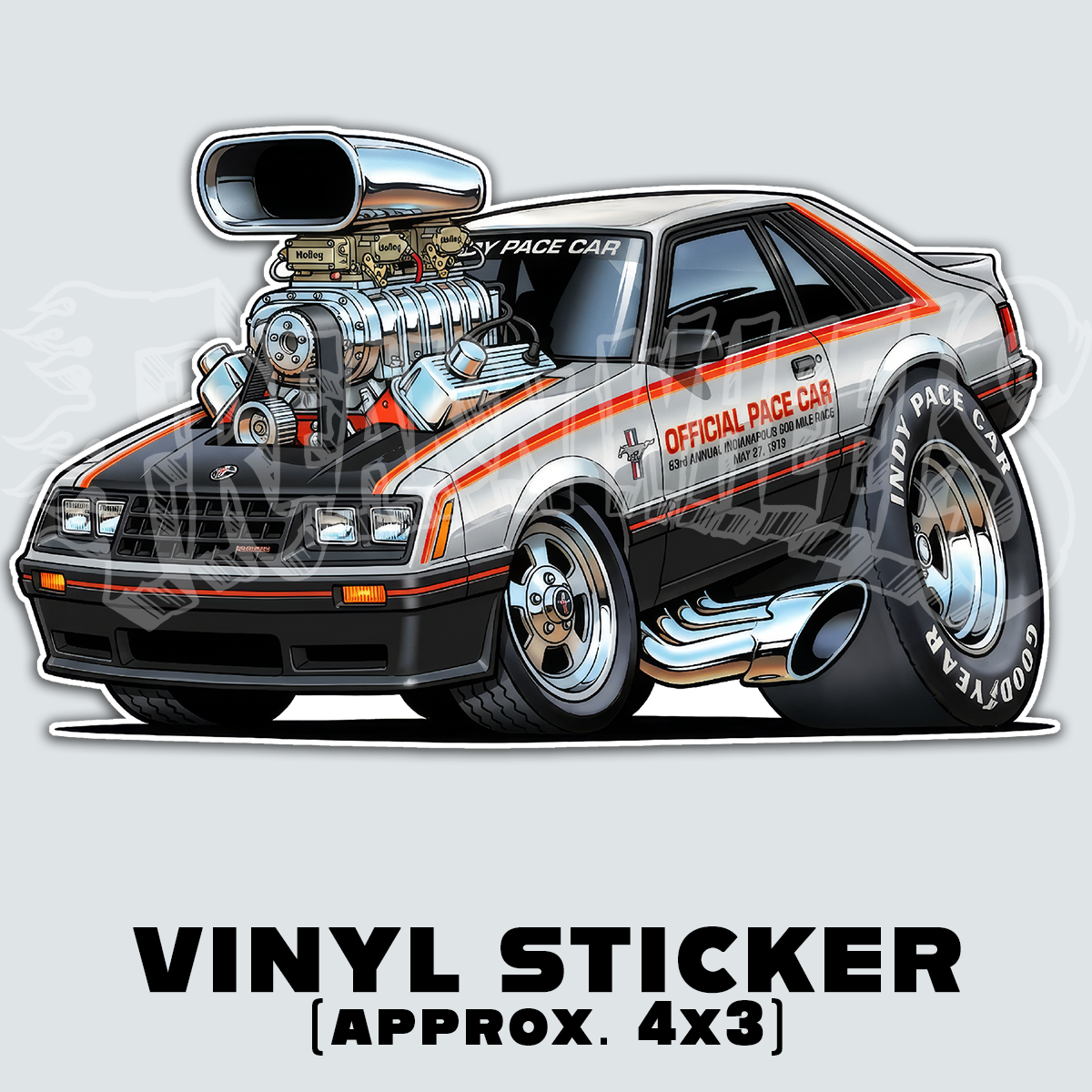 Tooned 79 Mustang Pace Car Vinyl STICKER