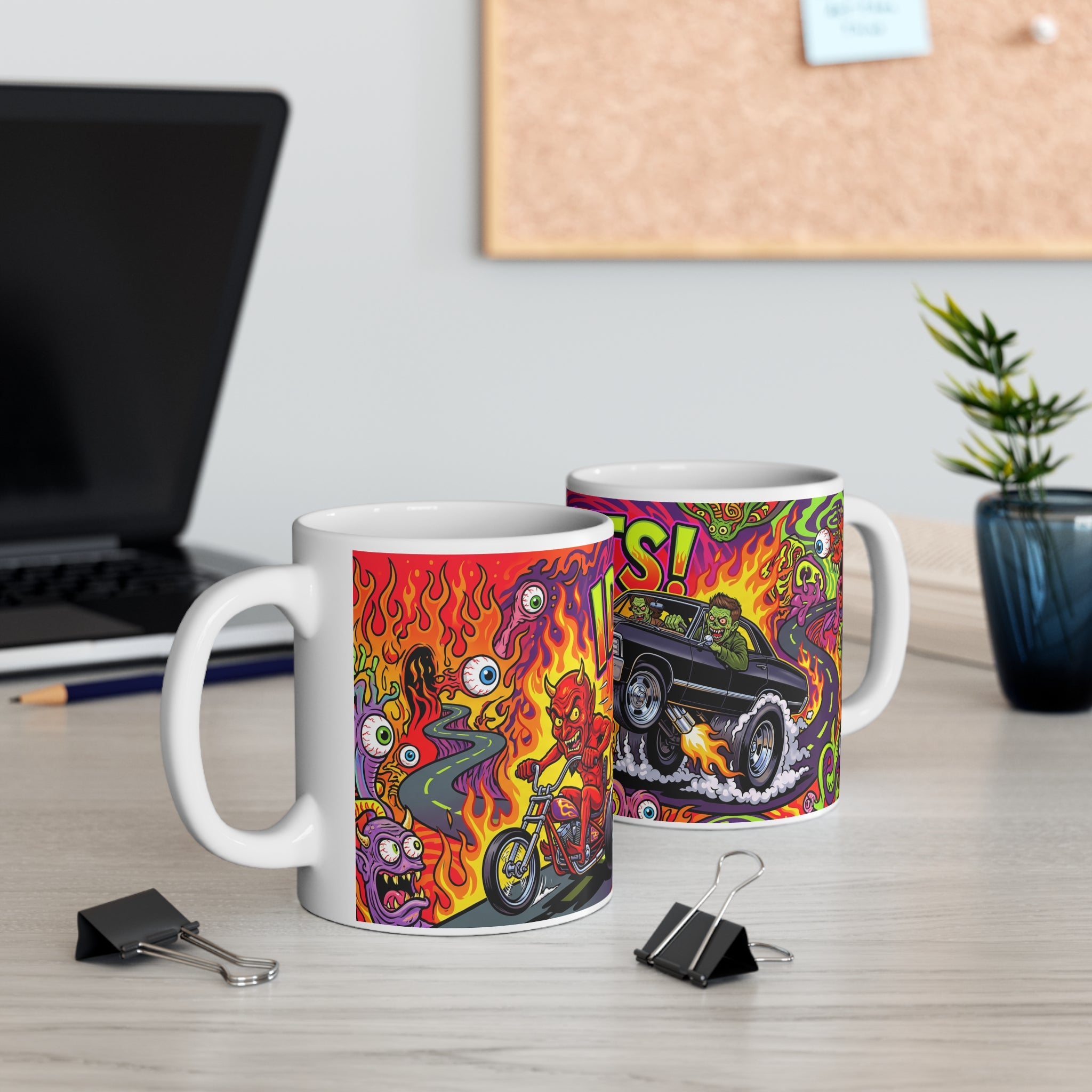 Inspired by Supernatural, IDJITS! Monster Rods Garage Coffee Mug —11oz