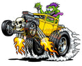 The Bone Shaker| Freak'n Wheels Digital Download | Kustom Kulture Poster (Copy)