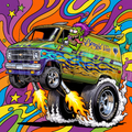 Boogie Van Custom 3x3 Premium Vinyl Magnet, Single