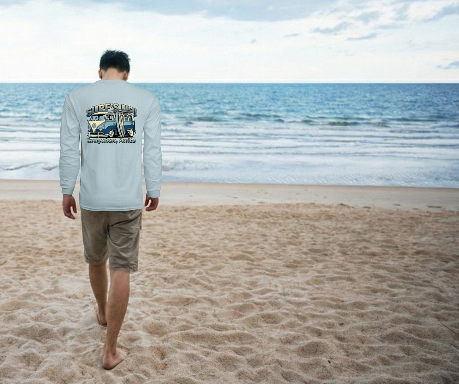 Surf's Up Moisture Wicking Long-Sleeve  Performance Crew