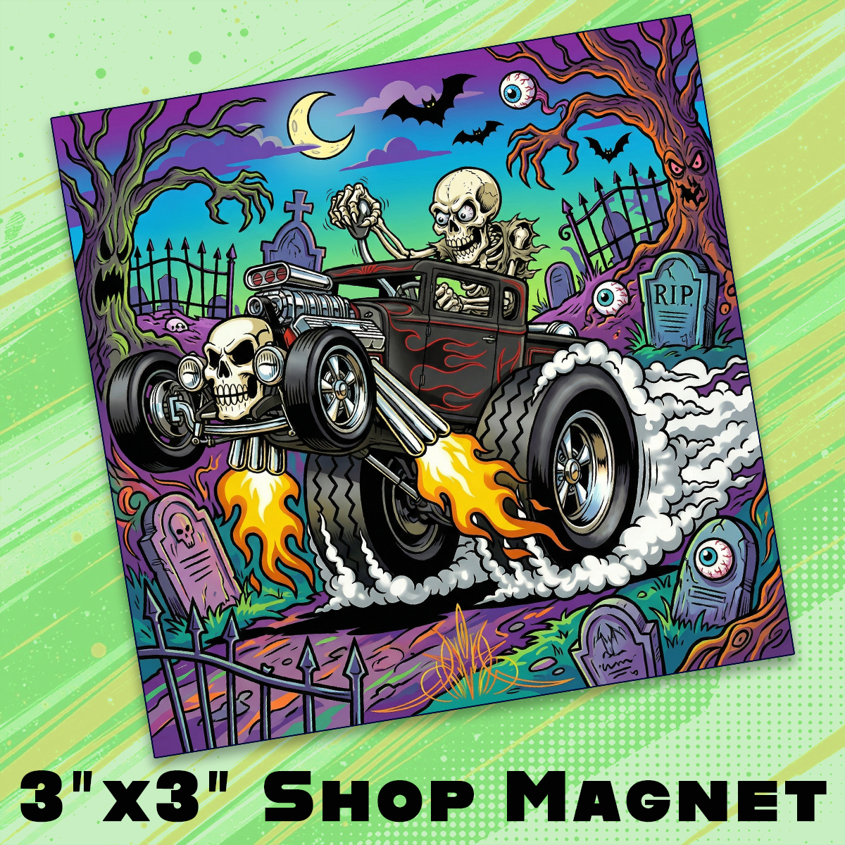 Bone Rattler 3x3 Premium Vinyl Magnet, Single