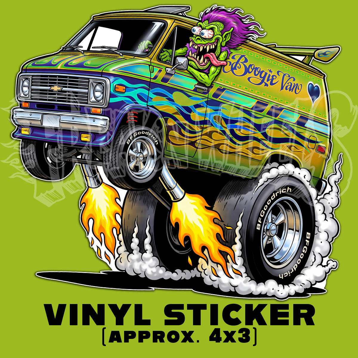 Boogie Van,  Vinyl STICKER