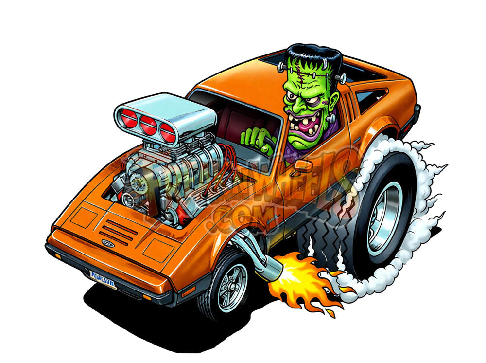 Pick Your Color-Monster Bricklin 5X3 STICKER