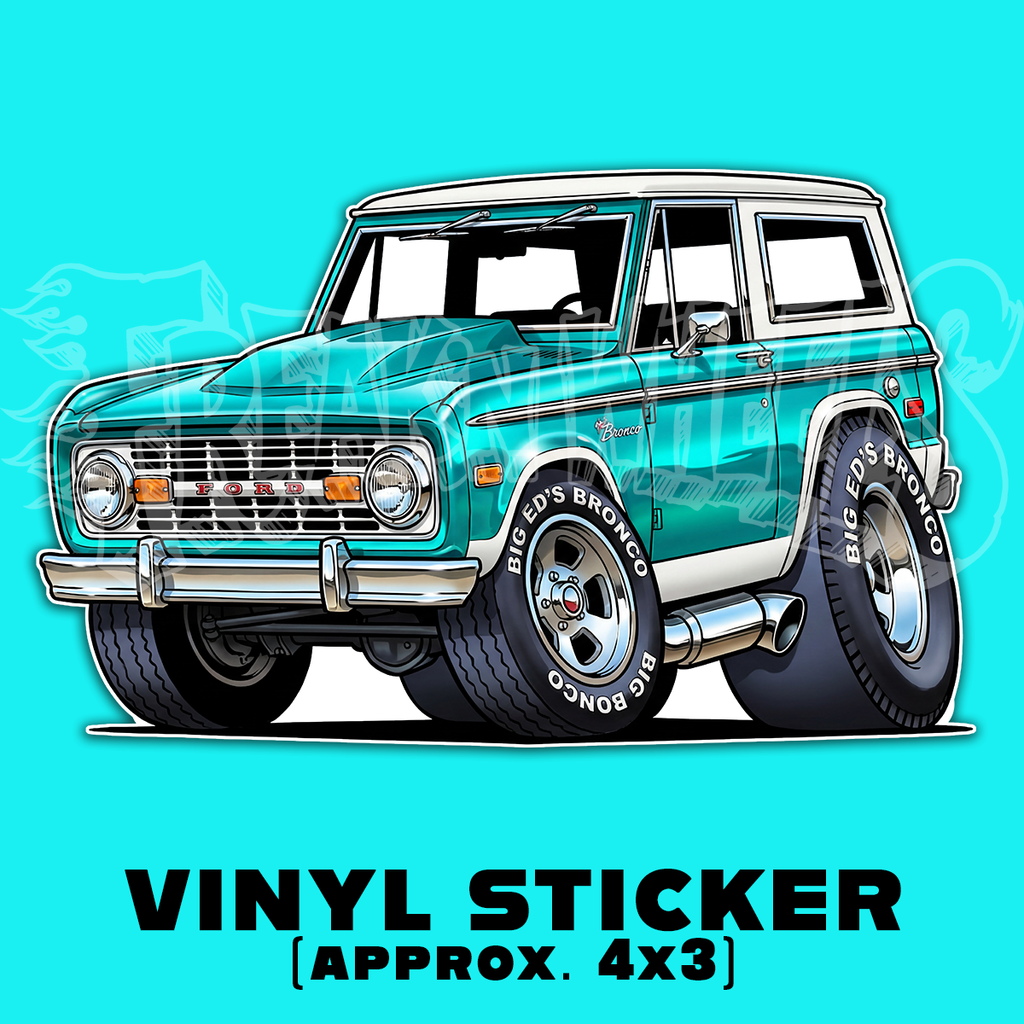 Tooned Bronco Car Vinyl STICKER