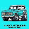 Tooned Bronco Car Vinyl STICKER