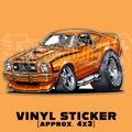 Tooned 77 Mustang II Cobra Car Vinyl STICKER