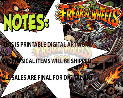 El Jefe | Freak'n Wheels Digital Download |Kustom Kulture Poster | 6 Sizes Included | Garage Wall Decor