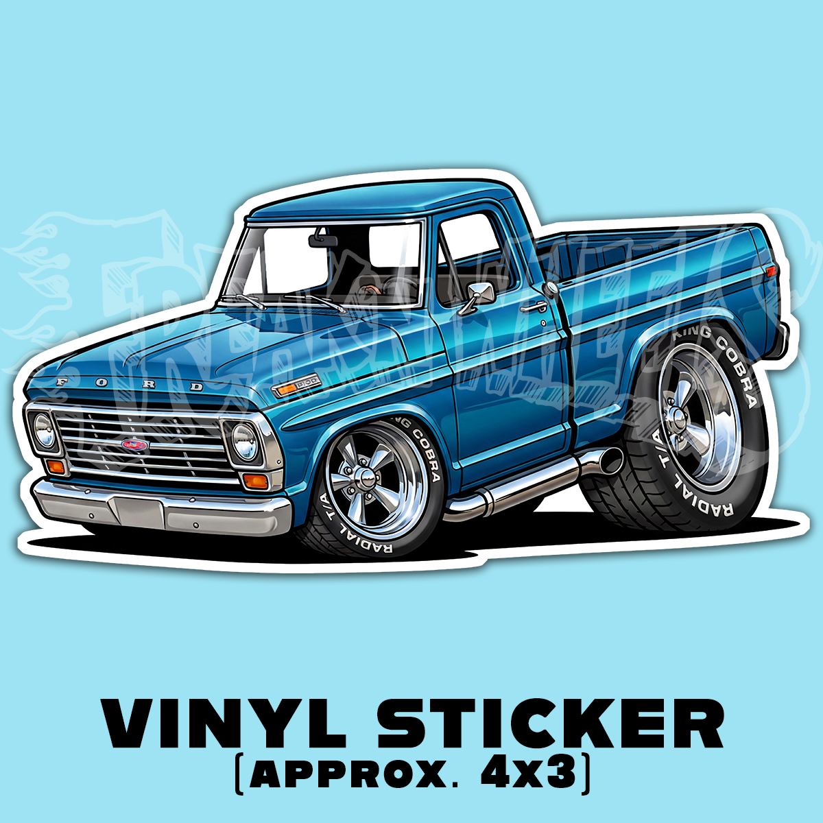 Tooned 77 F100 Car Vinyl STICKER