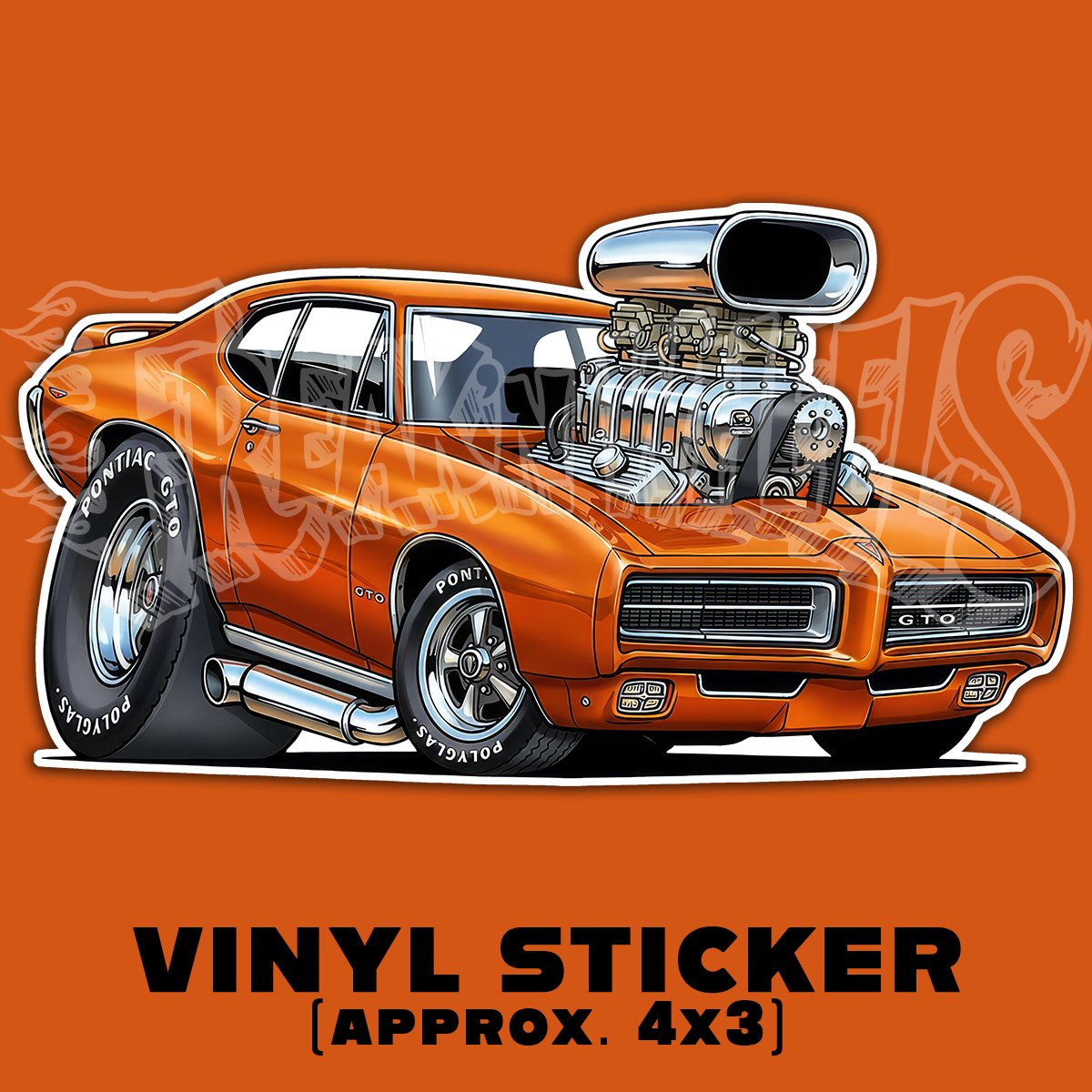 Tooned GTO Car Vinyl STICKER