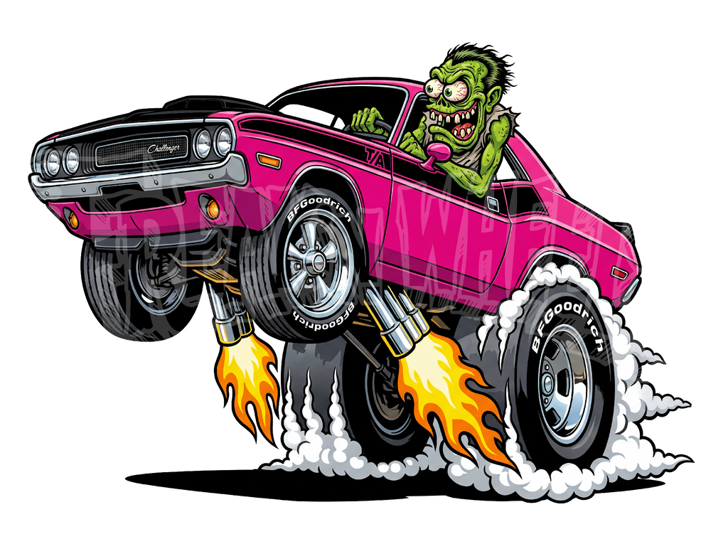 Panther Pink Challenger Vinyl STICKER
