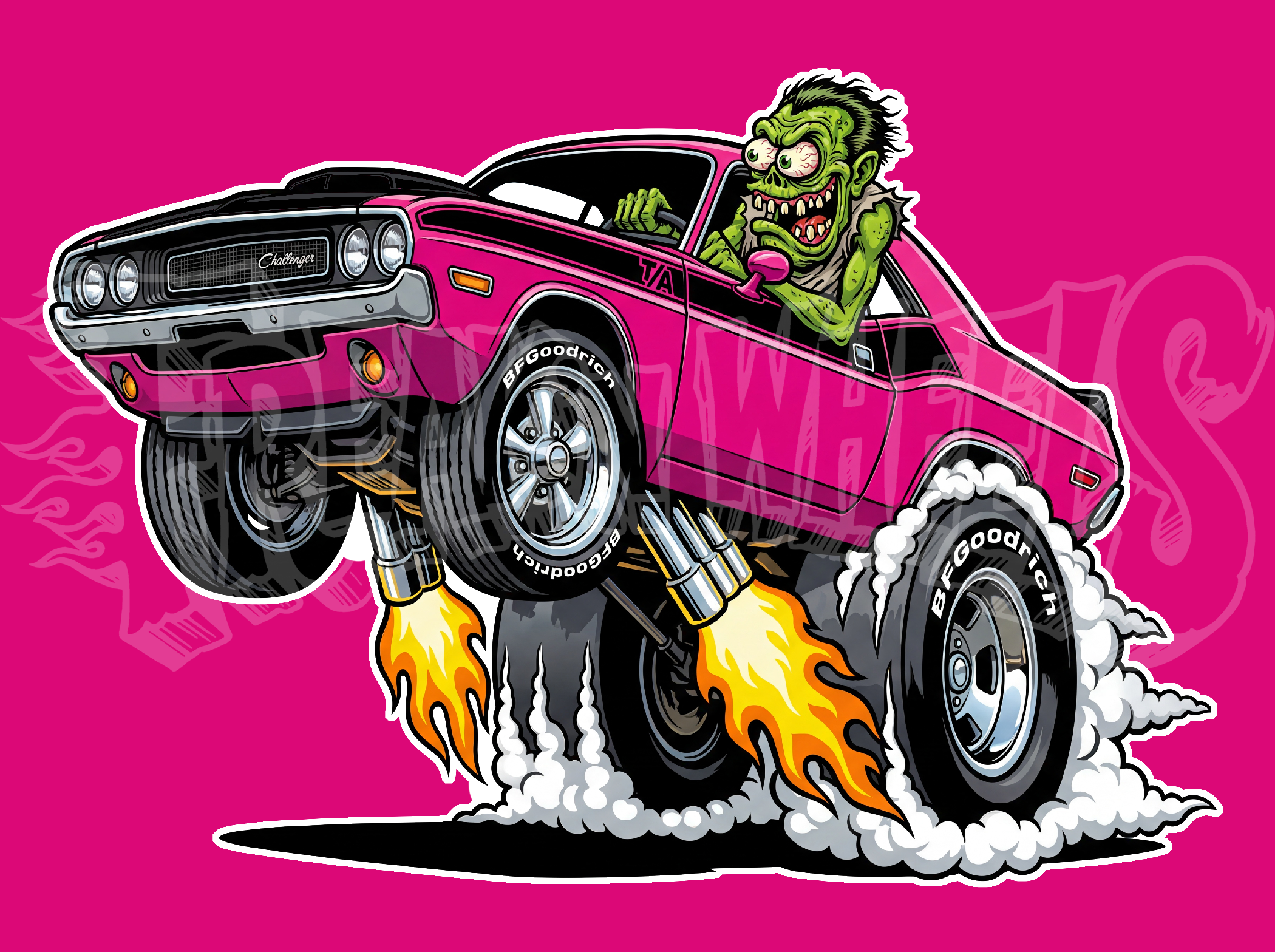 Panther Pink Challenger Vinyl STICKER