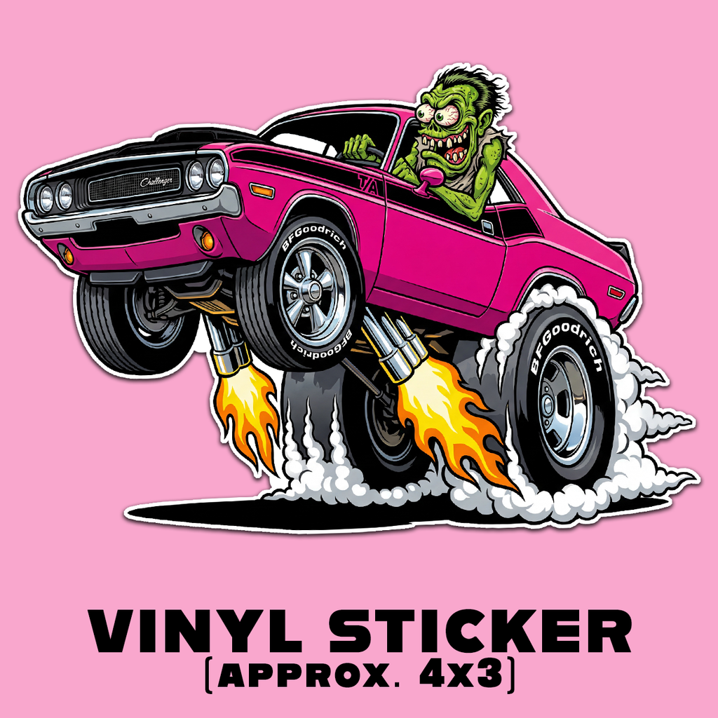Panther Pink Challenger Vinyl STICKER