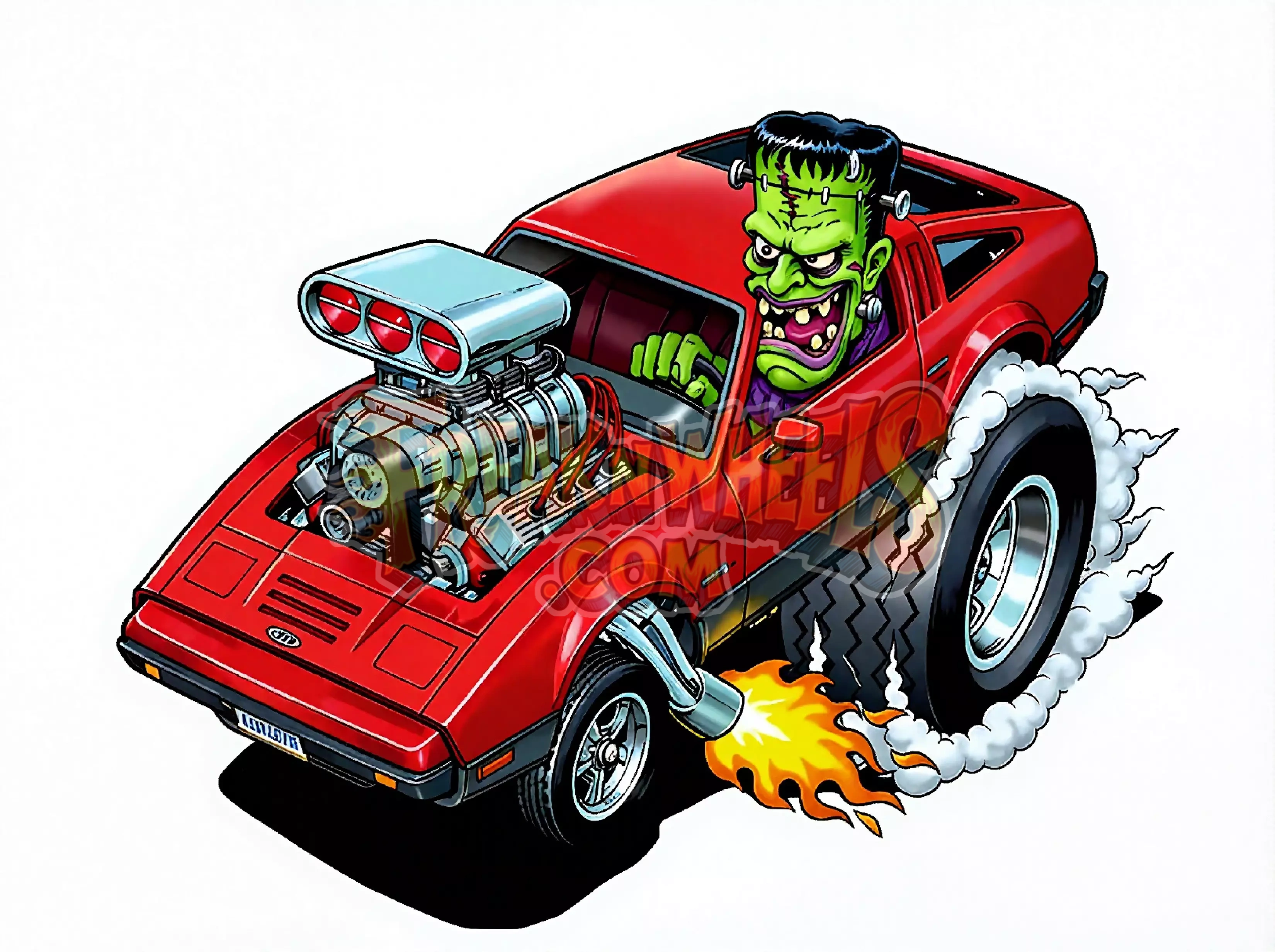 Pick Your Color-Monster Bricklin 5X3 STICKER