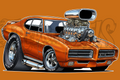Tooned GTO Car Vinyl STICKER