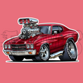 Tooned 70 Chevelle SS Vinyl STICKER