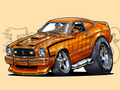 Tooned 77 Mustang II Cobra Car Vinyl STICKER