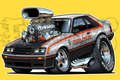 Tooned 79 Mustang Pace Car Vinyl STICKER