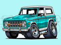 Tooned Bronco Car Vinyl STICKER
