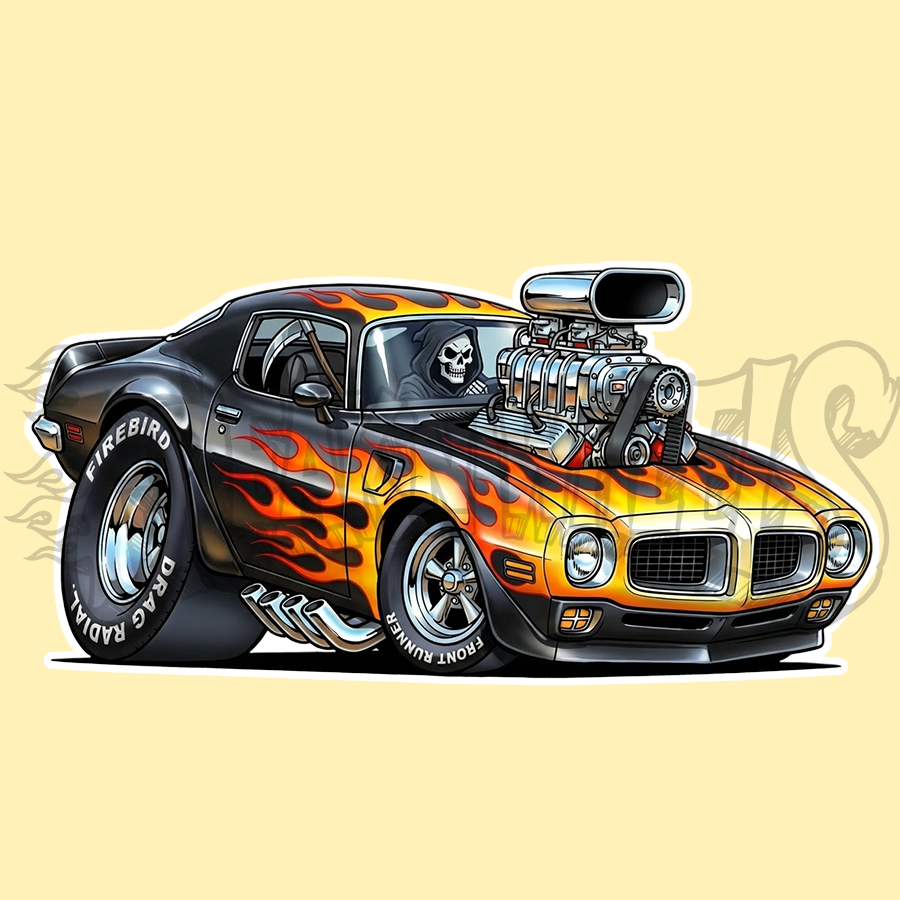 Tooned 70 Fire Chicken Vinyl STICKER