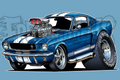 Tooned 77 Mustang II Cobra Car Vinyl STICKER