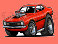 Tooned Ford Maverick Car Vinyl STICKER