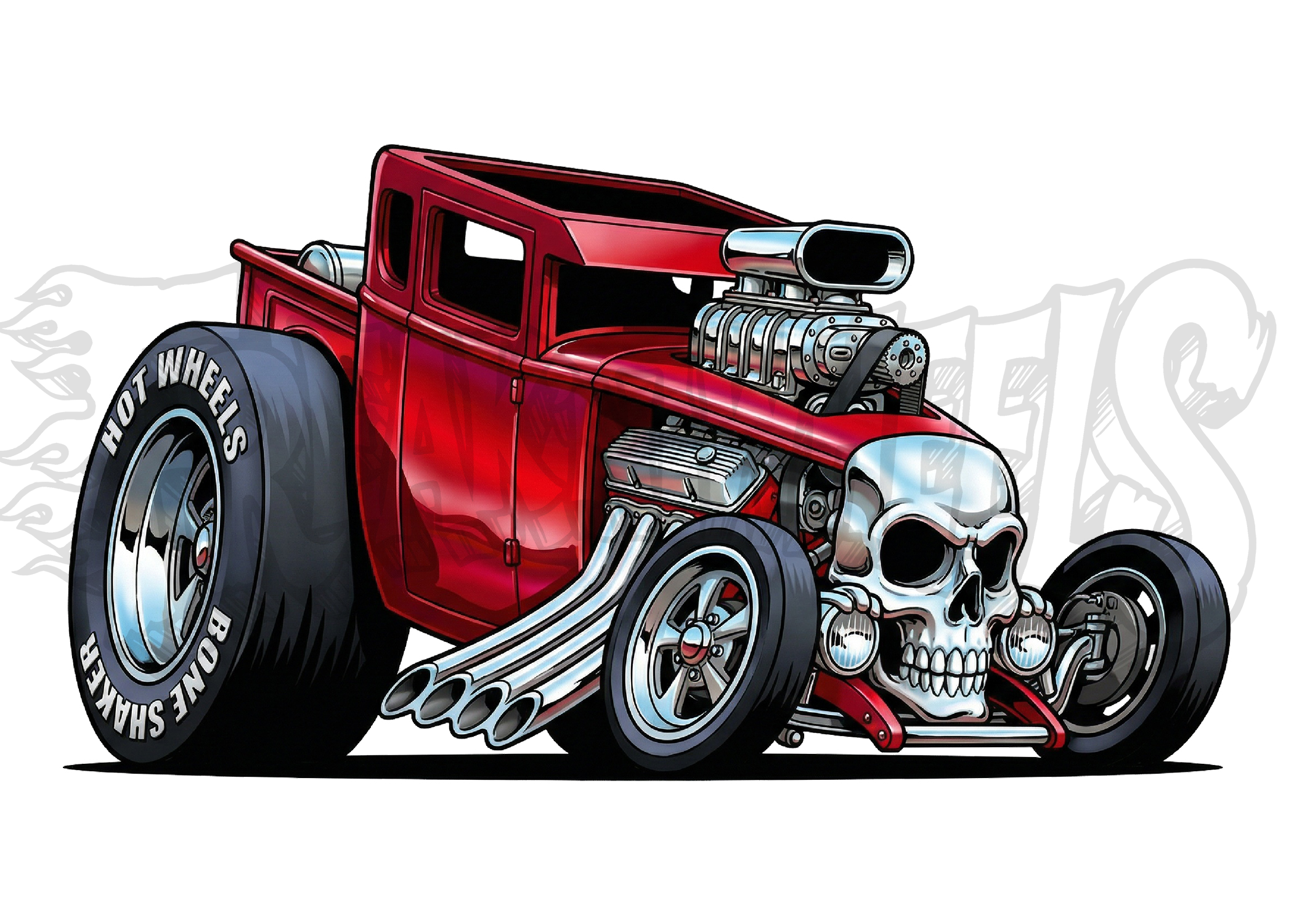 Tooned Shaker | Freak'n Wheels Digital Download | Kustom Kulture Poster