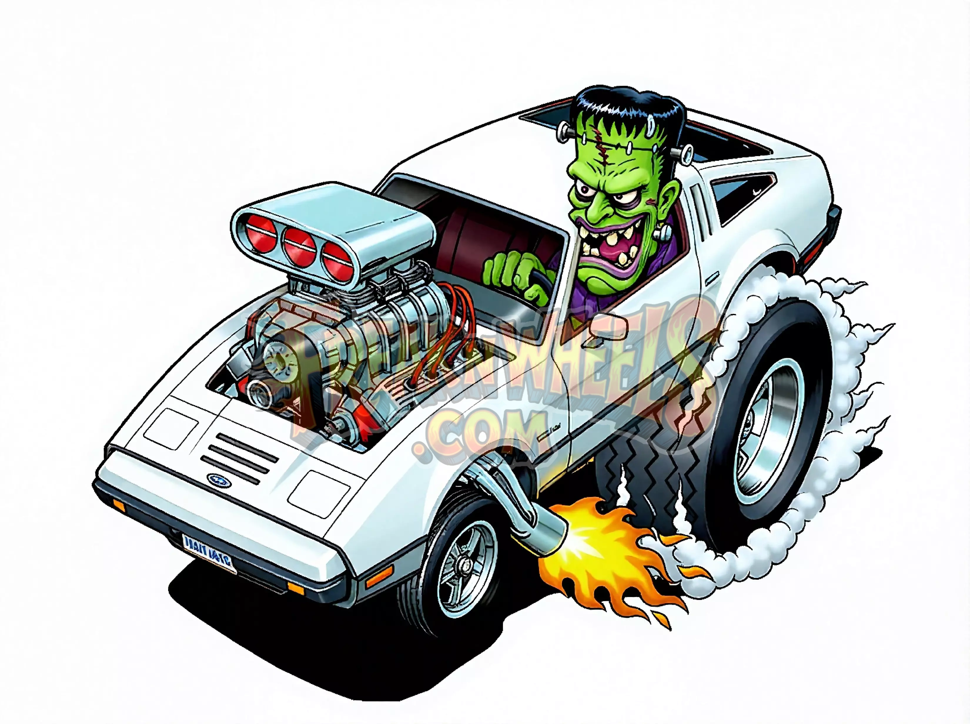 Pick Your Color-Monster Bricklin 5X3 STICKER