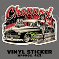 Chopped Mercury Pin Up,  Vinyl STICKER