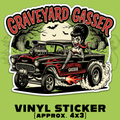 Graveyard Gasser Pin Up,  Vinyl STICKER